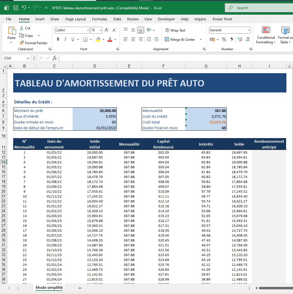 TABLEAU D'AMORTISSEMENT DU PRÊT AUTO xls.JPG